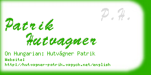 patrik hutvagner business card